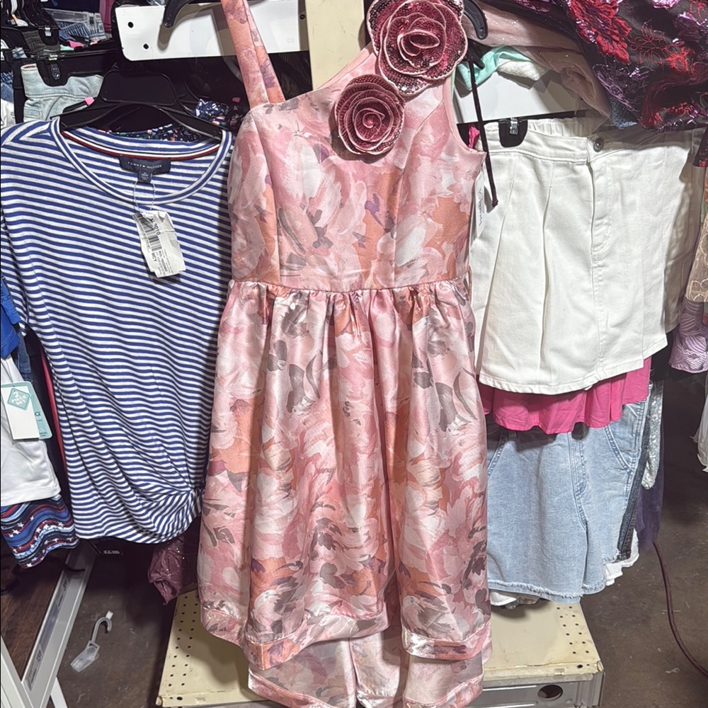Speechless Pink Floral Kids Dress